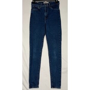 Levi's Mile High Rise 27 (27 x 28) Super Skinny Jeans Dark Wash Blue Denim Women